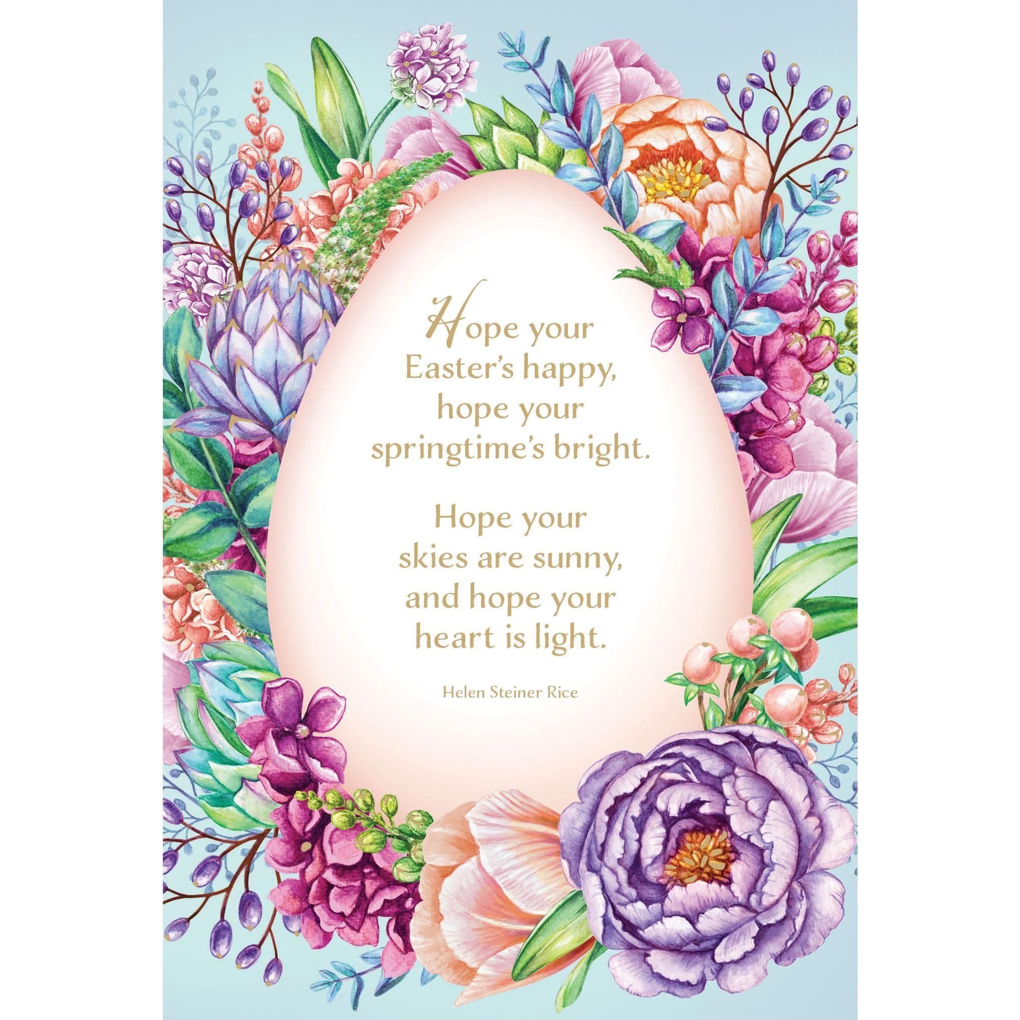 Easter bouquet egg card by Pictura featuring colorful floral design and decorative Easter motifs on a greeting card.
